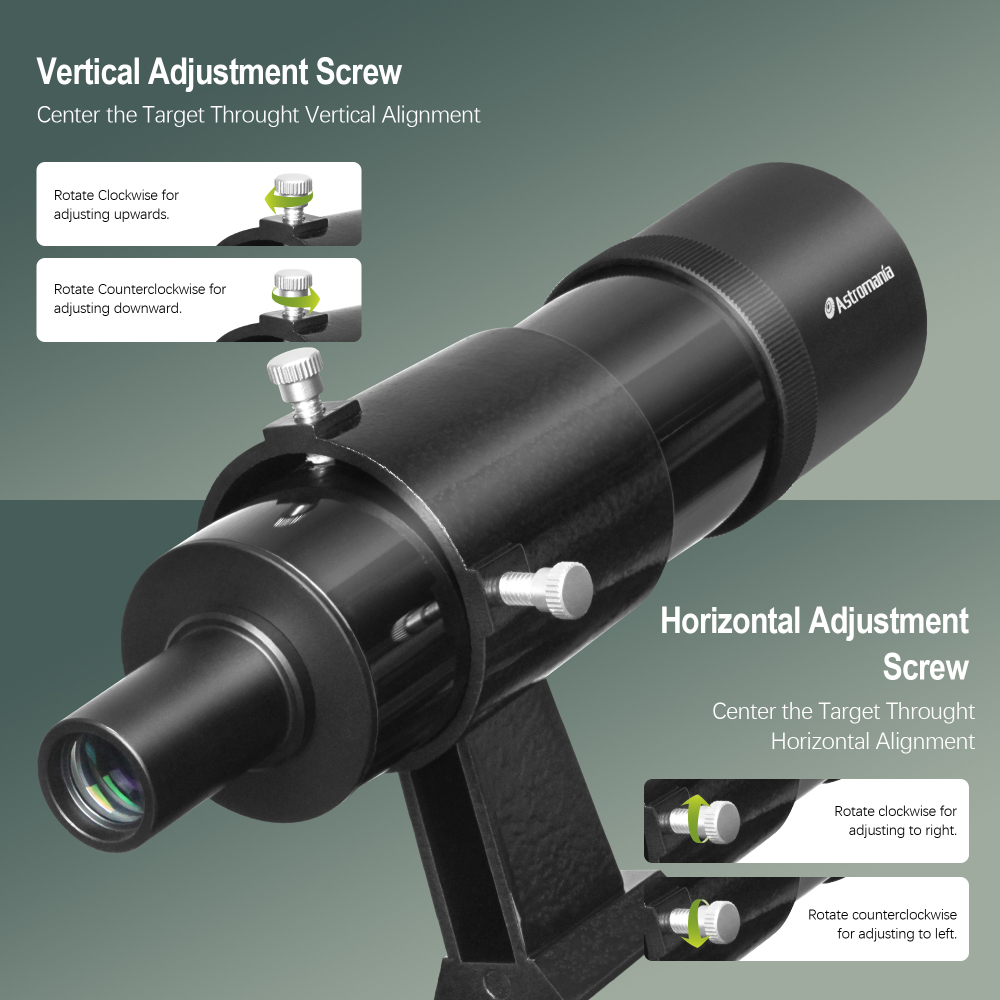 Astromania 9x50 Finder Scope, Black - it provides both a bright image and comfortable viewing