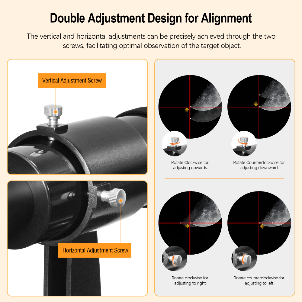 Astromania 9x50 Illuminated Finder Scope, Black - it provides both a bright image and comfortable viewing