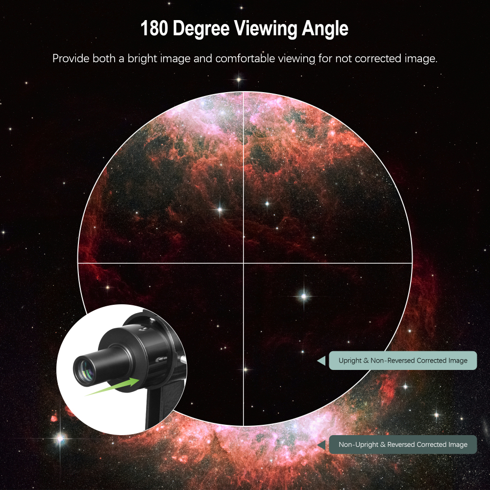 Astromania 9x50 Finder Scope, Black - it provides both a bright image and comfortable viewing