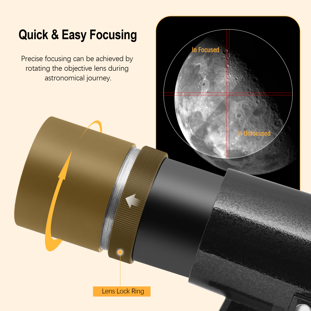 Astromania 9x50 Illuminated Finder Scope, Black - it provides both a bright image and comfortable viewing
