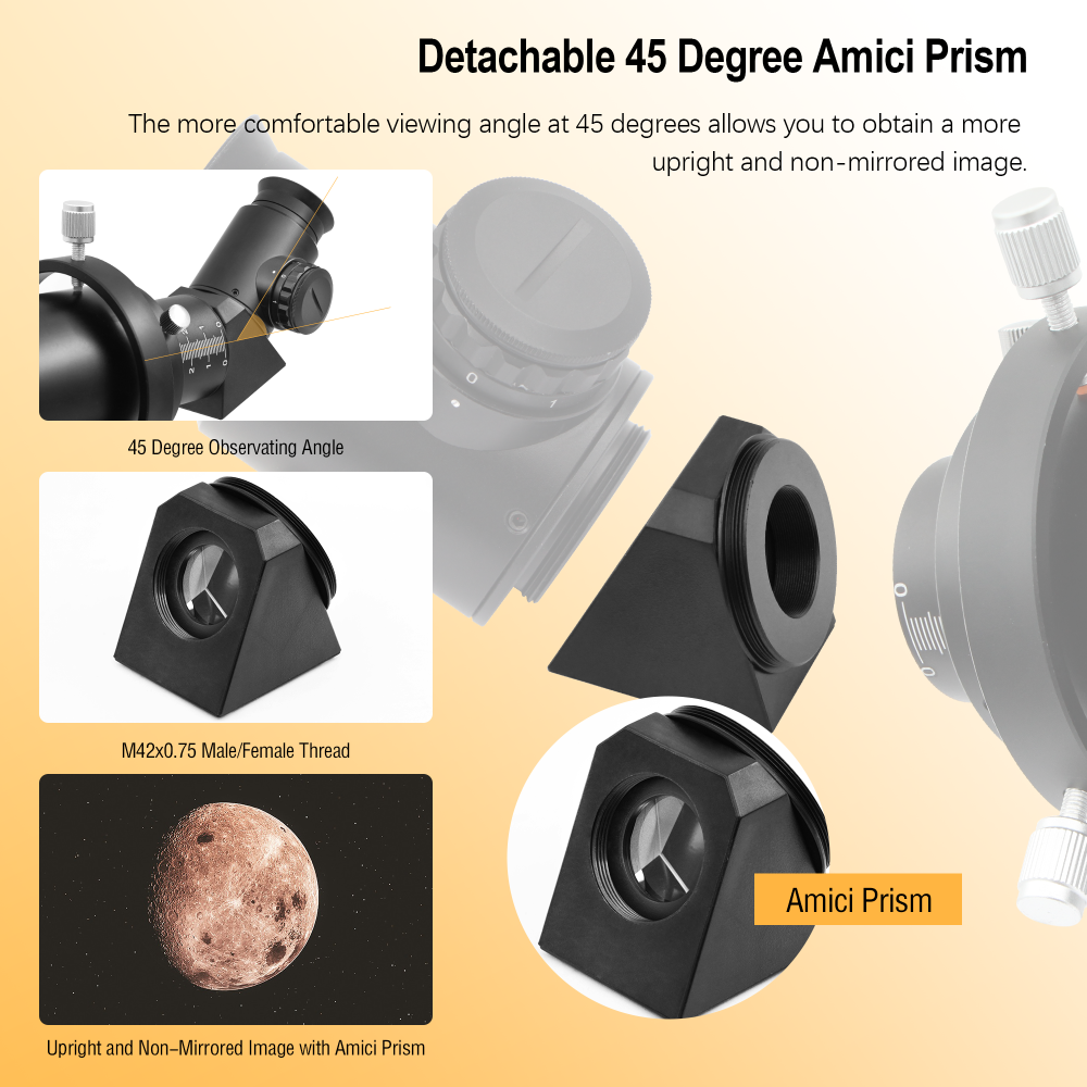 Astromania 10x60 Finder Scope + Guide Scope 45° angled with illuminated reticle eyepiece