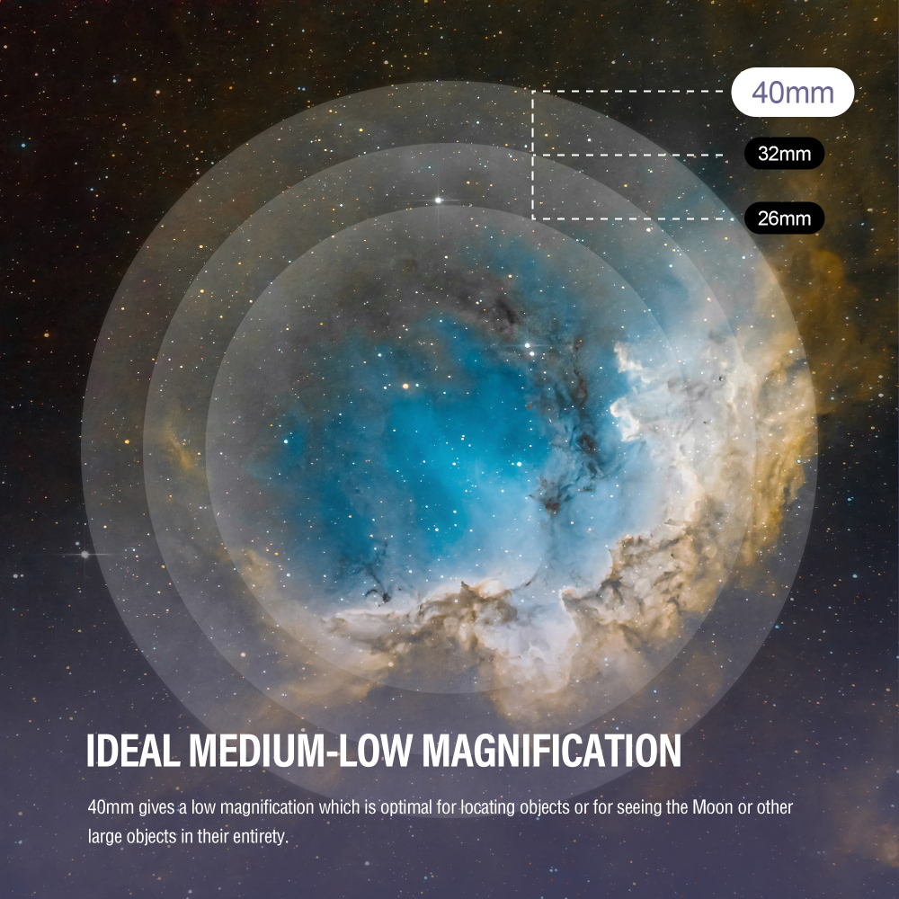 Astromania 2" Kellner FMC 55-Degree eyepiece - 40mm - wide field eyepices with comfortable viewing position