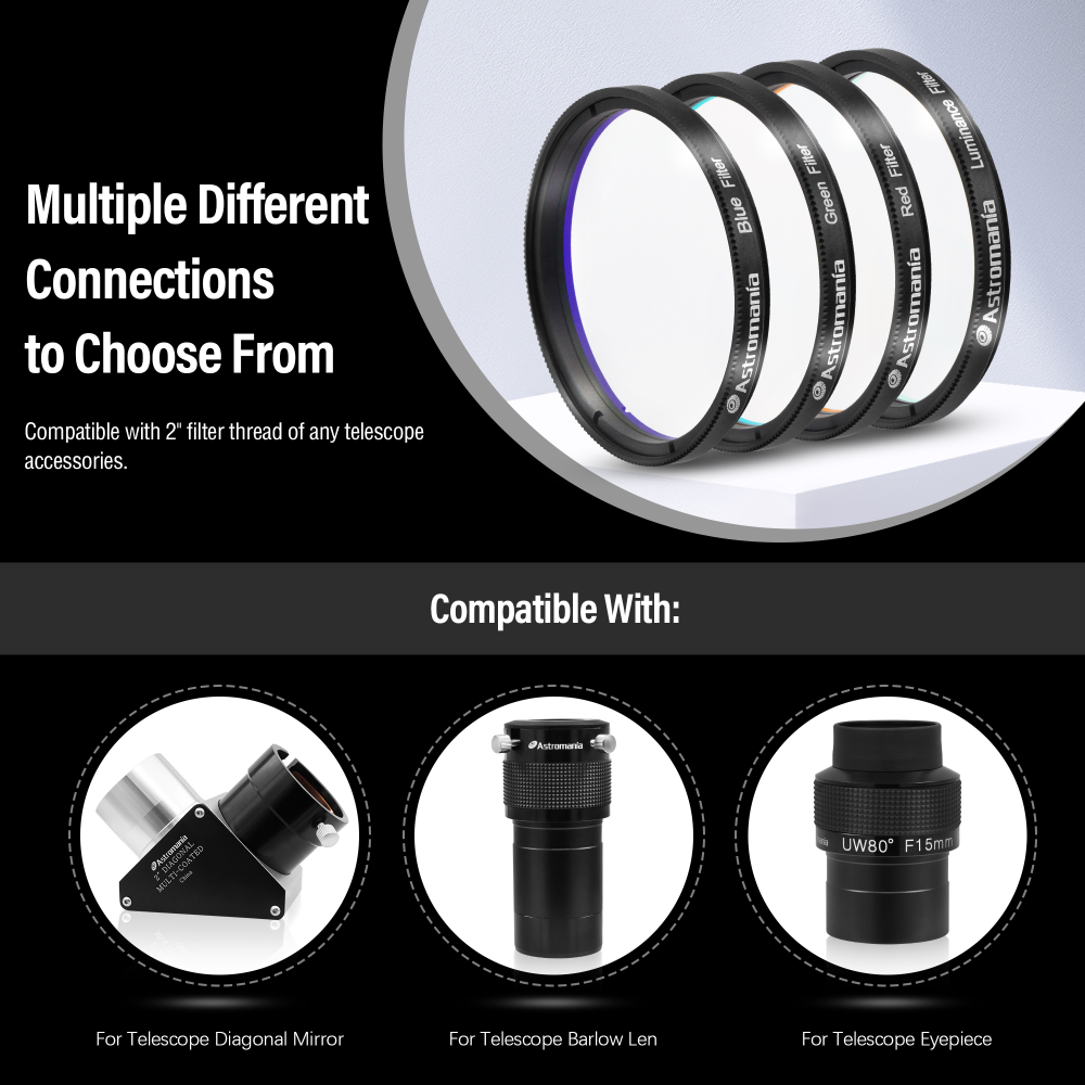 Astromania Telescope LRGB 2 Inch Filter Set