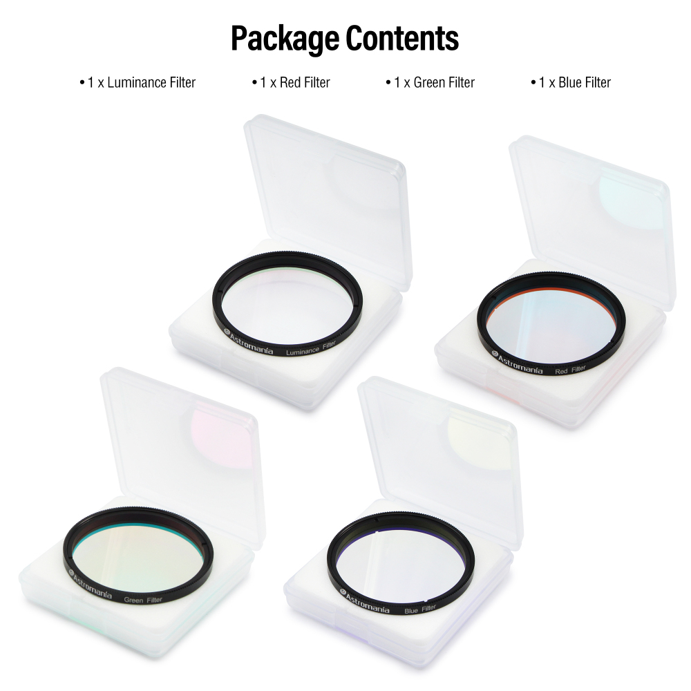 Astromania Telescope LRGB 2 Inch Filter Set