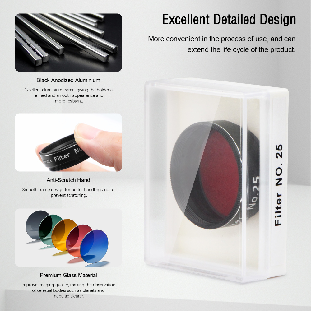 Astromania 1.25" Color / Planetary Filter - #25 Red