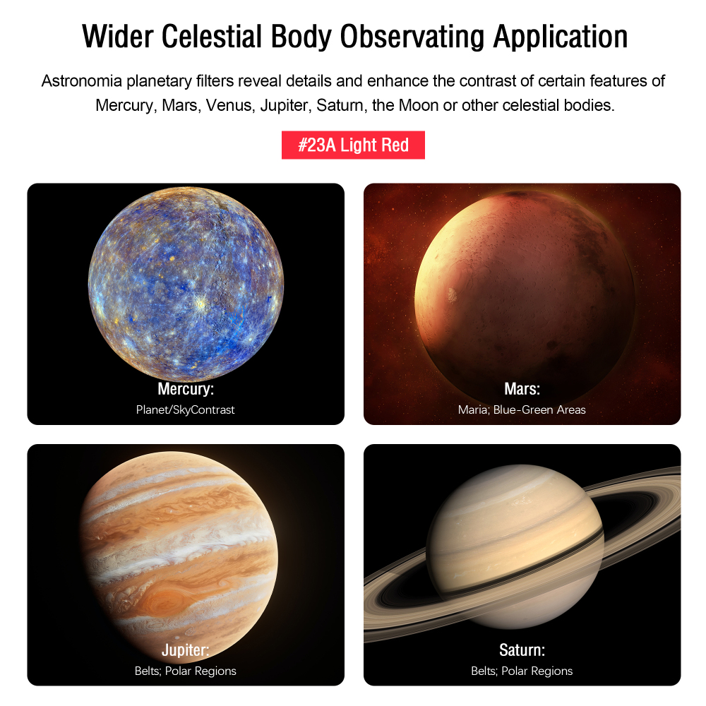 Astromania 1.25" Color / Planetary Filter - #23A Red