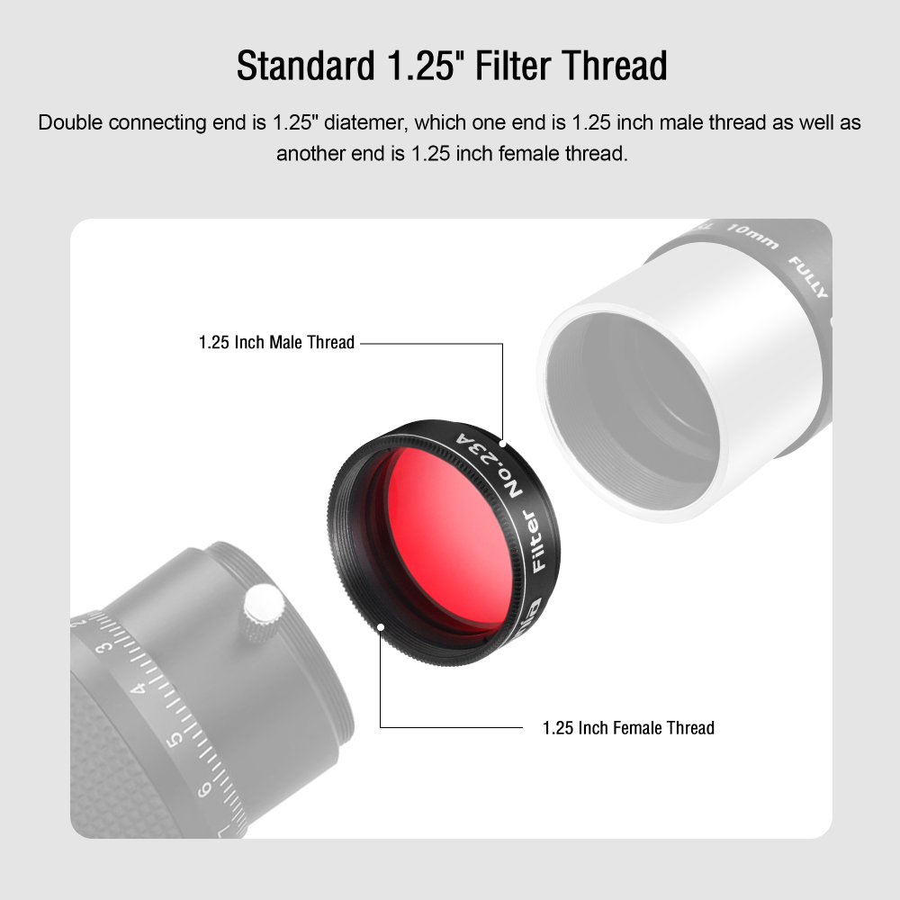Astromania 1.25" Color / Planetary Filter - #23A Red