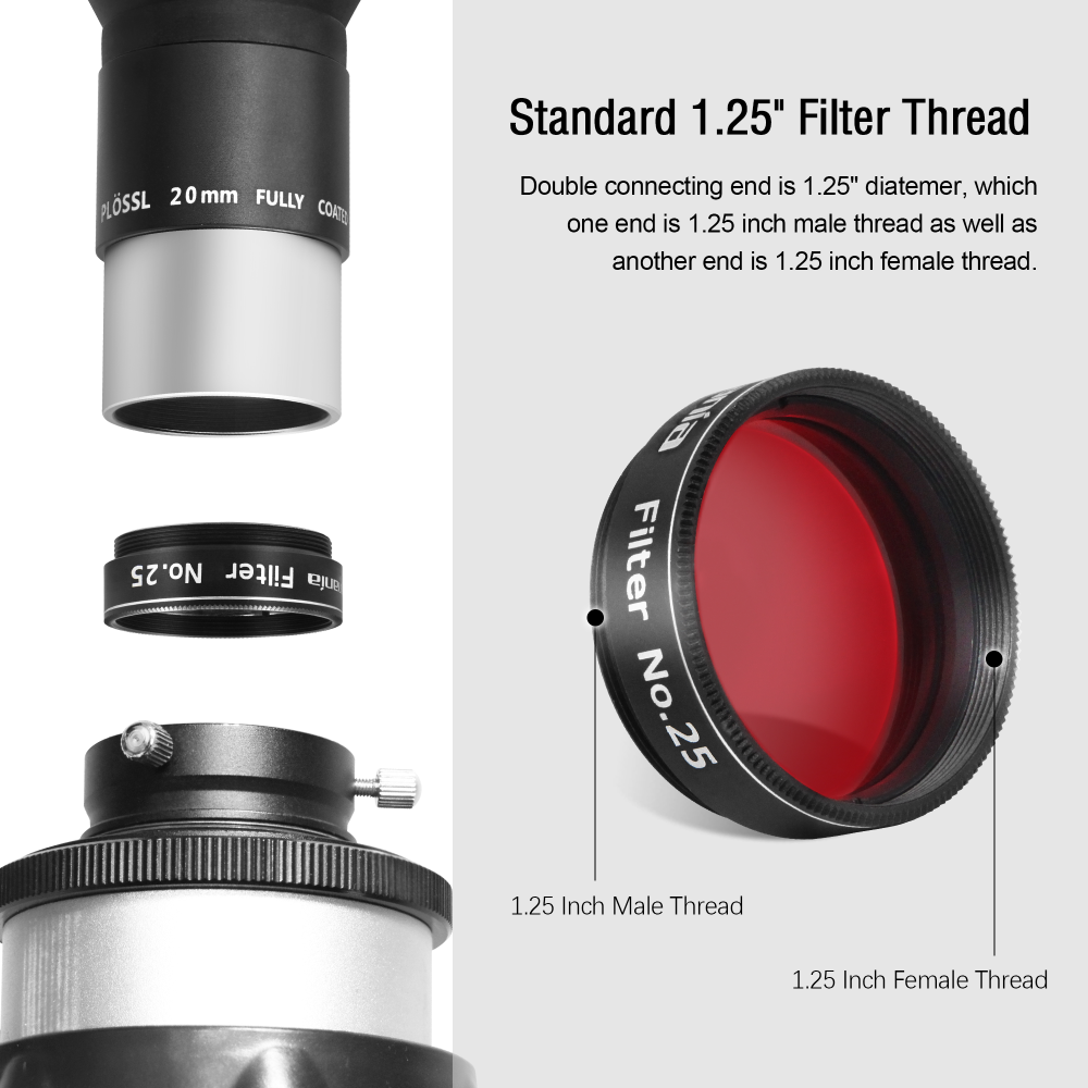 Astromania 1.25" Color / Planetary Filter - #25 Red