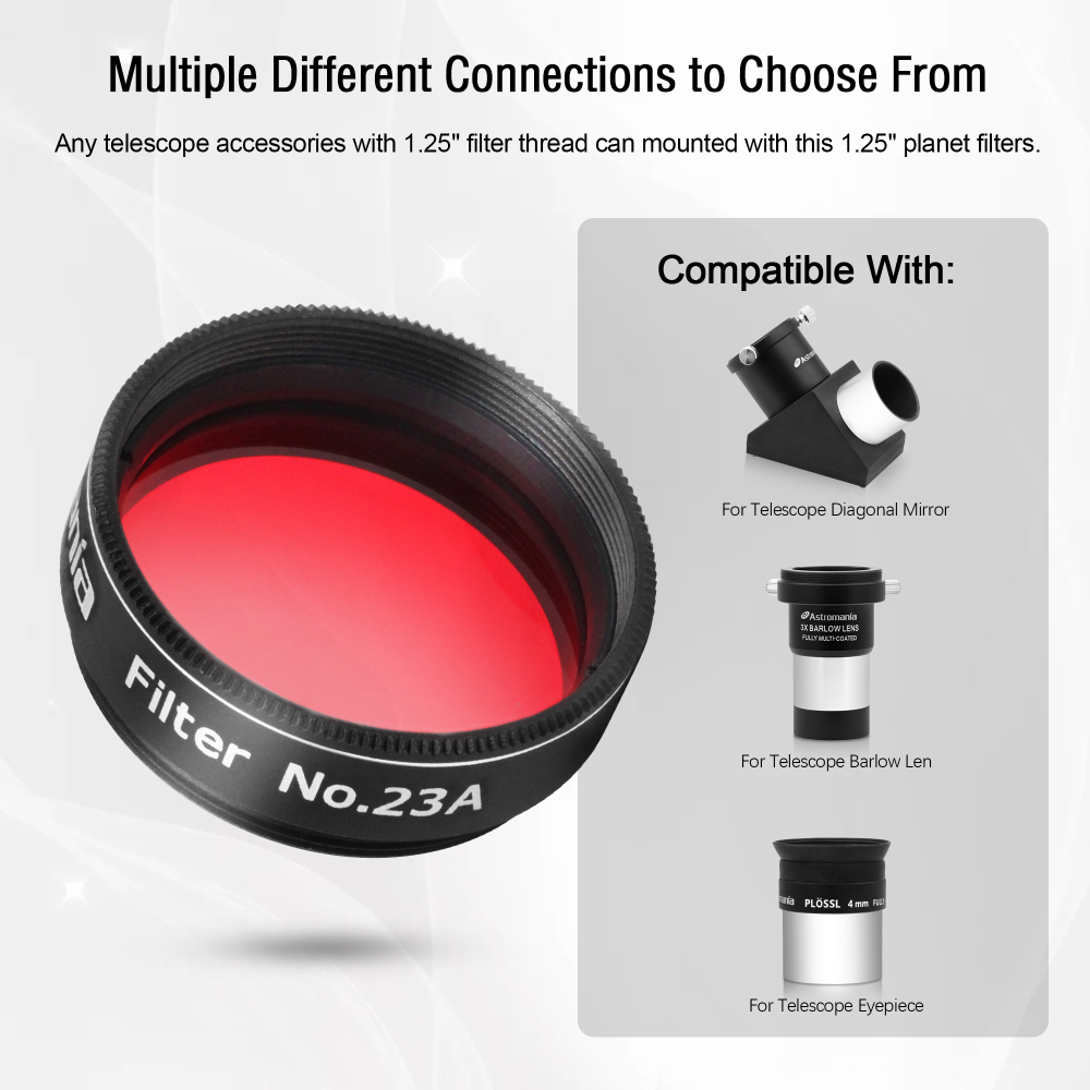 Astromania 1.25" Color / Planetary Filter - #23A Red