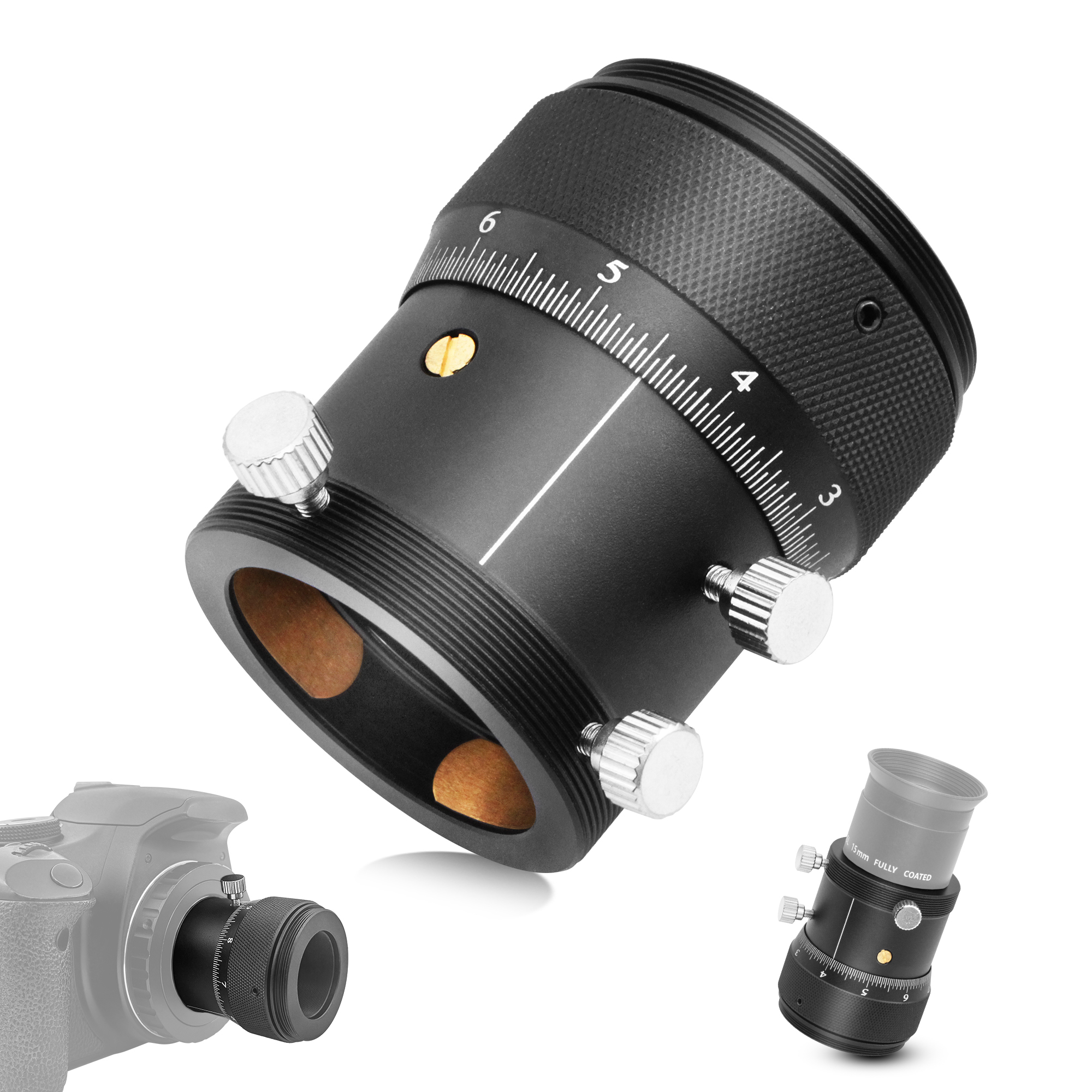 Astromania 1.25" High Precision Double Helical Focuser with 0.05mm scale for Telescope Lenses/Finder & Guidescope