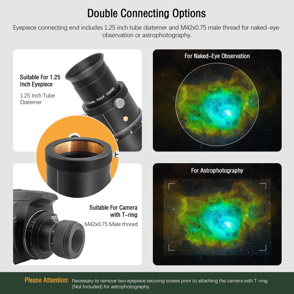 Astromania 1.25" High Precision Double Helical Focuser with 0.05mm scale for Telescope Lenses/Finder & Guidescope