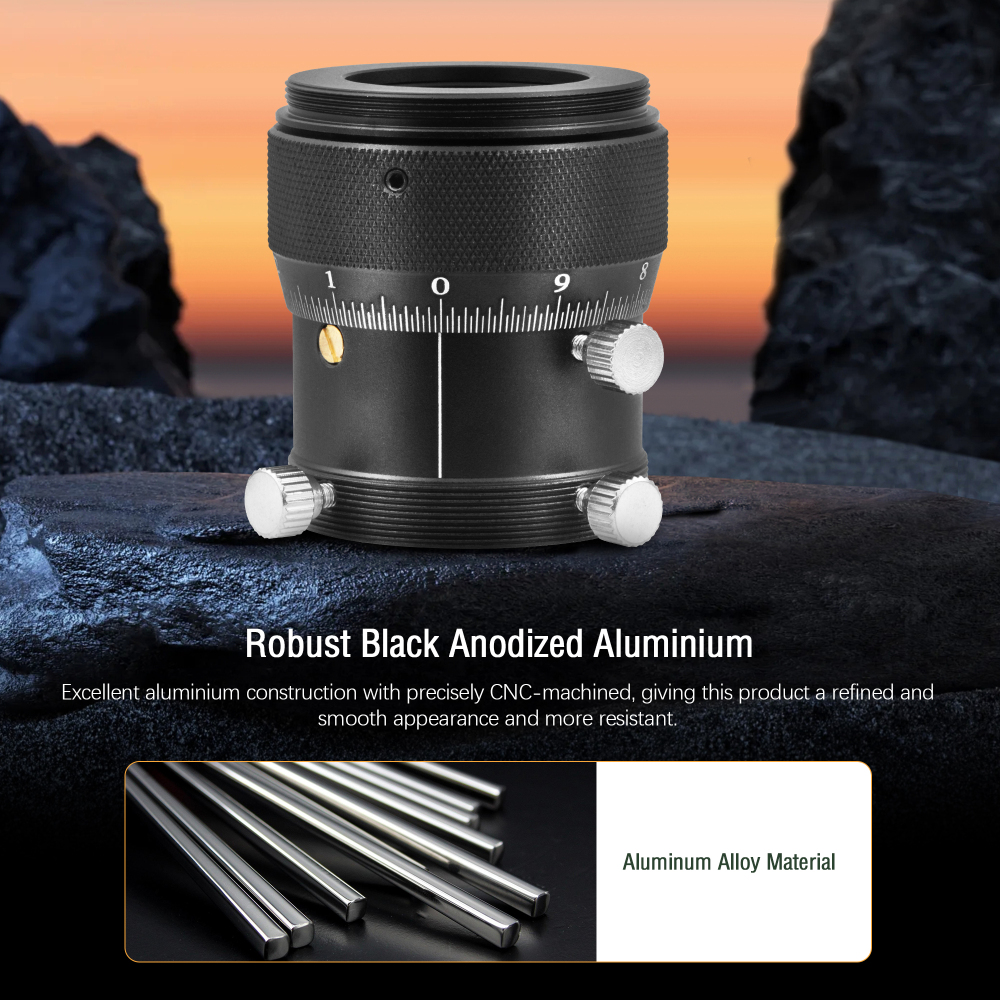 Astromania 1.25" High Precision Double Helical Focuser with 0.05mm scale for Telescope Lenses/Finder & Guidescope