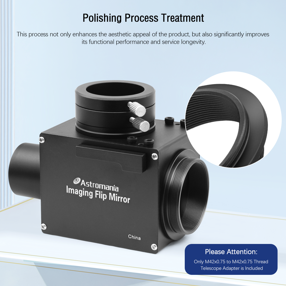 Astromania M42x0.75 to M42x0.75 Male Telescope Adapter, Metal Anodizing Aluminum Telescope Accessories to Convert M42 Female Thread to T/T2 Male Thread for Astronomical Telescopes & Cameras