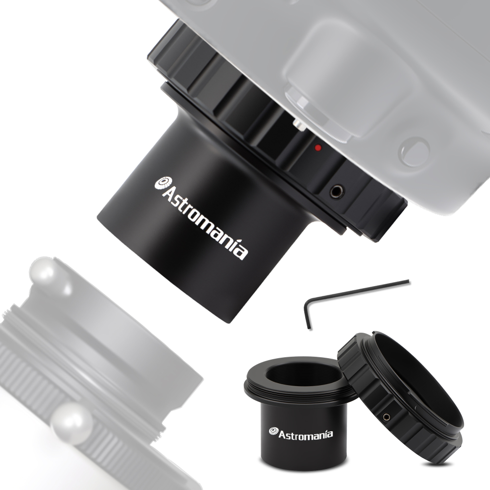 Astromania T-Adapter 1.25 Inches to M42 T-Mount & T2 T Ring Kit Compatible for Minolta SLR/DSLR Cameras with AF Bayonet, Metal Telescope Photo Camera DSLR Adapter Accessories for Astrophotography