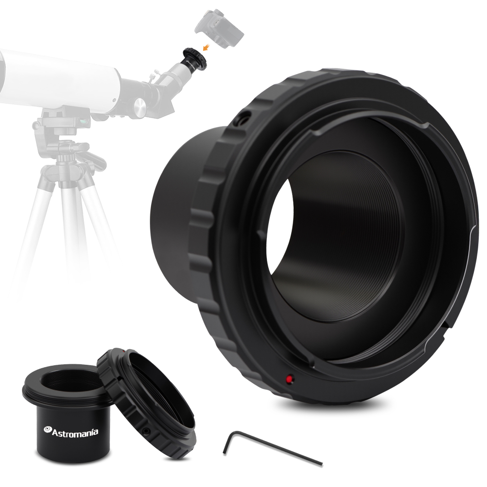 Astromania Telescope Photo Camera Adapter for Astrophotography, T Adapter (T-Mount) and T2 T Ring 1.25 inch Telescope Accessories for 42mm Pentax-K SLR/DSLR Cameras & 1.25 inches Astronomy Telescopes