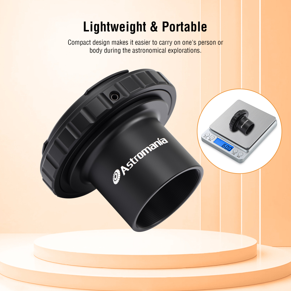 Astromania Telescope Photo Camera Adapter for Astrophotography, T Adapter (T-Mount) and T2 T Ring 1.25 inch Telescope Accessories for 42mm Pentax-K SLR/DSLR Cameras & 1.25 inches Astronomy Telescopes