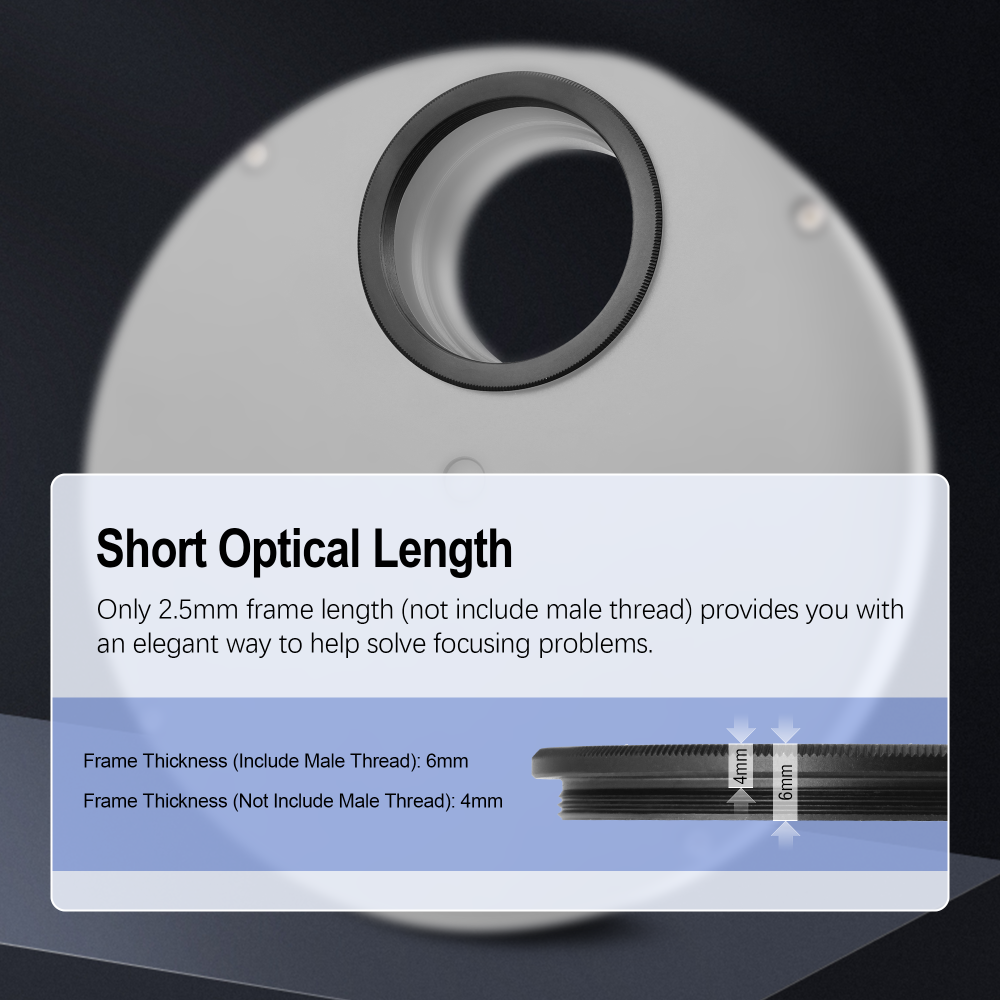 Astromania M54X0.75 Male to M48X0.75 Female Thread Telescope Adapter, Metal Aluminum Telescope Accessories for Mounting 2 Inch Filter Wheel to Astronomical Telescopes