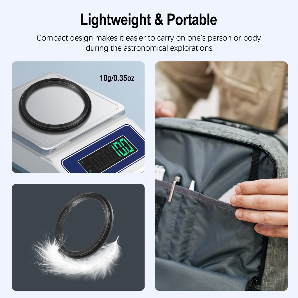 Astromania M54X0.75 Male to M48X0.75 Female Thread Telescope Adapter, Metal Aluminum Telescope Accessories for Mounting 2 Inch Filter Wheel to Astronomical Telescopes