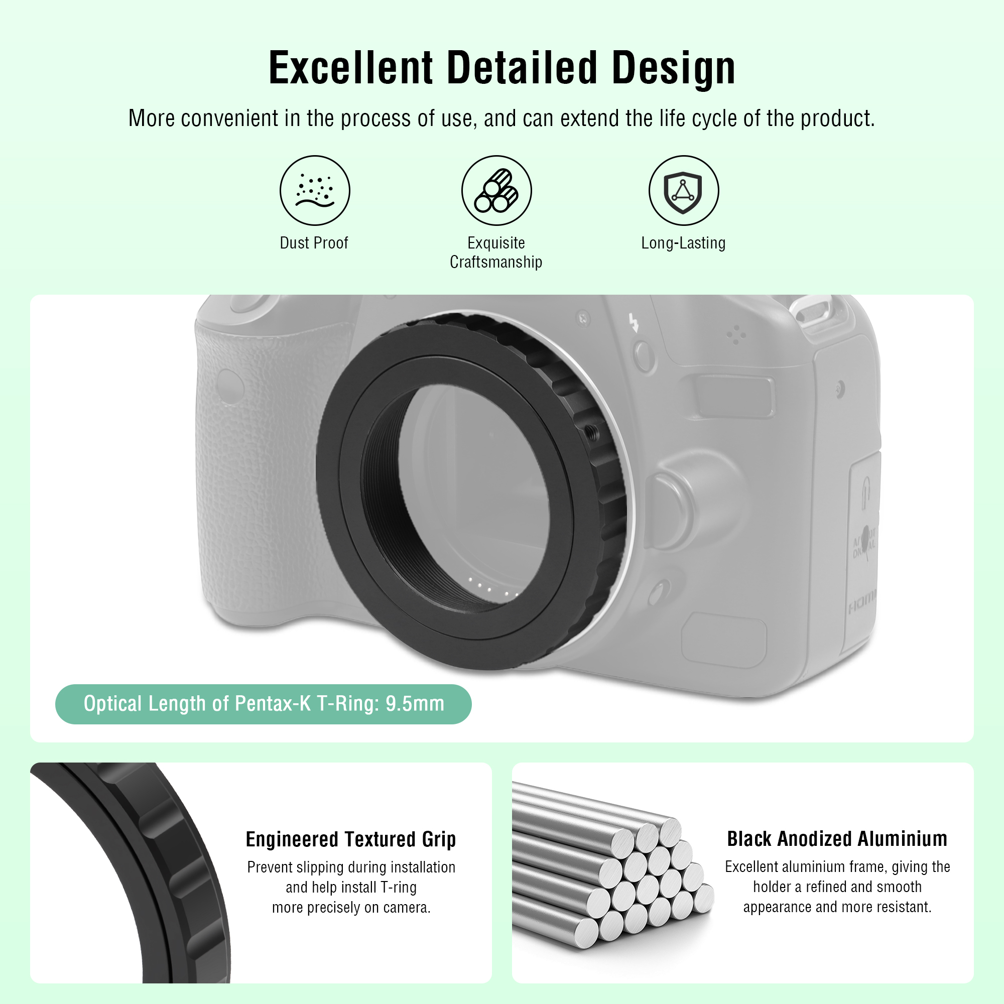 Astromania Telescope/spotting Scope Accessories T-ring for 42mm Pentax-k Camera