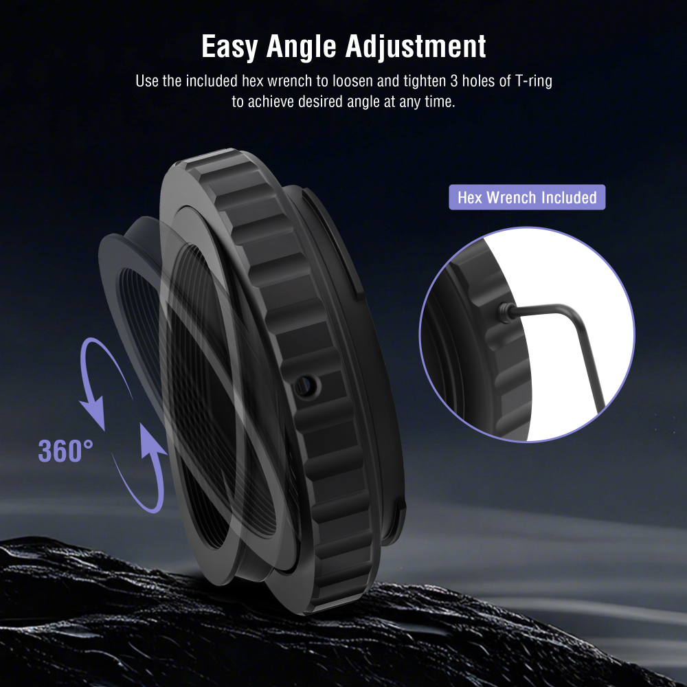 Astromania Metal T-ring Adapter for Canon EOS DSLR/SLR (Fits All Canon EOS SLR/DSLR Cameras)