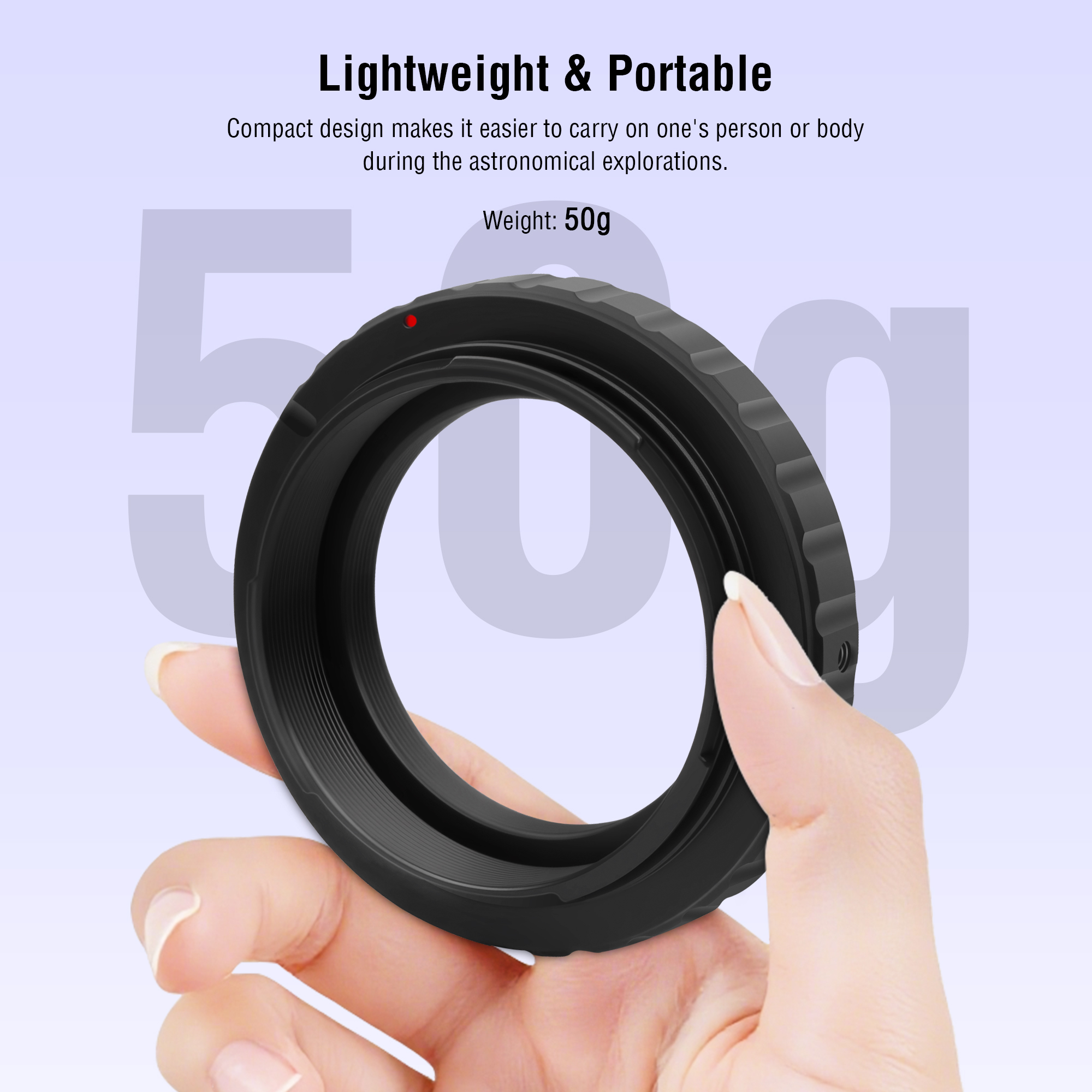 Astromania Metal T-ring Adapter for Canon EOS DSLR/SLR (Fits All Canon EOS SLR/DSLR Cameras)
