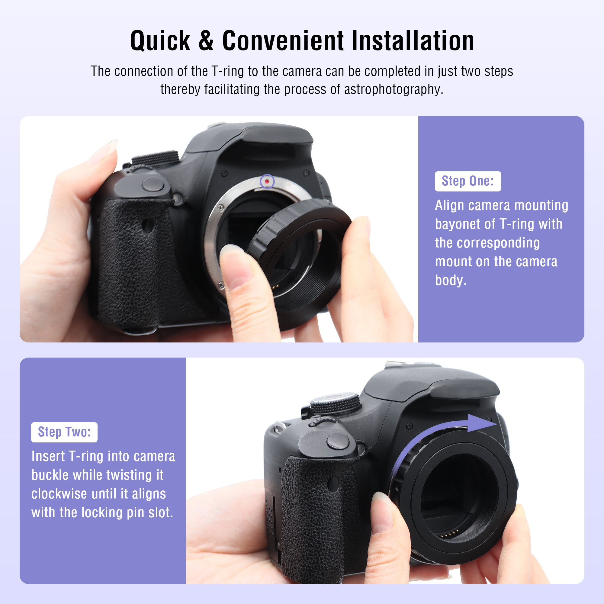 Astromania Metal T-ring Adapter for Canon EOS DSLR/SLR (Fits All Canon EOS SLR/DSLR Cameras)