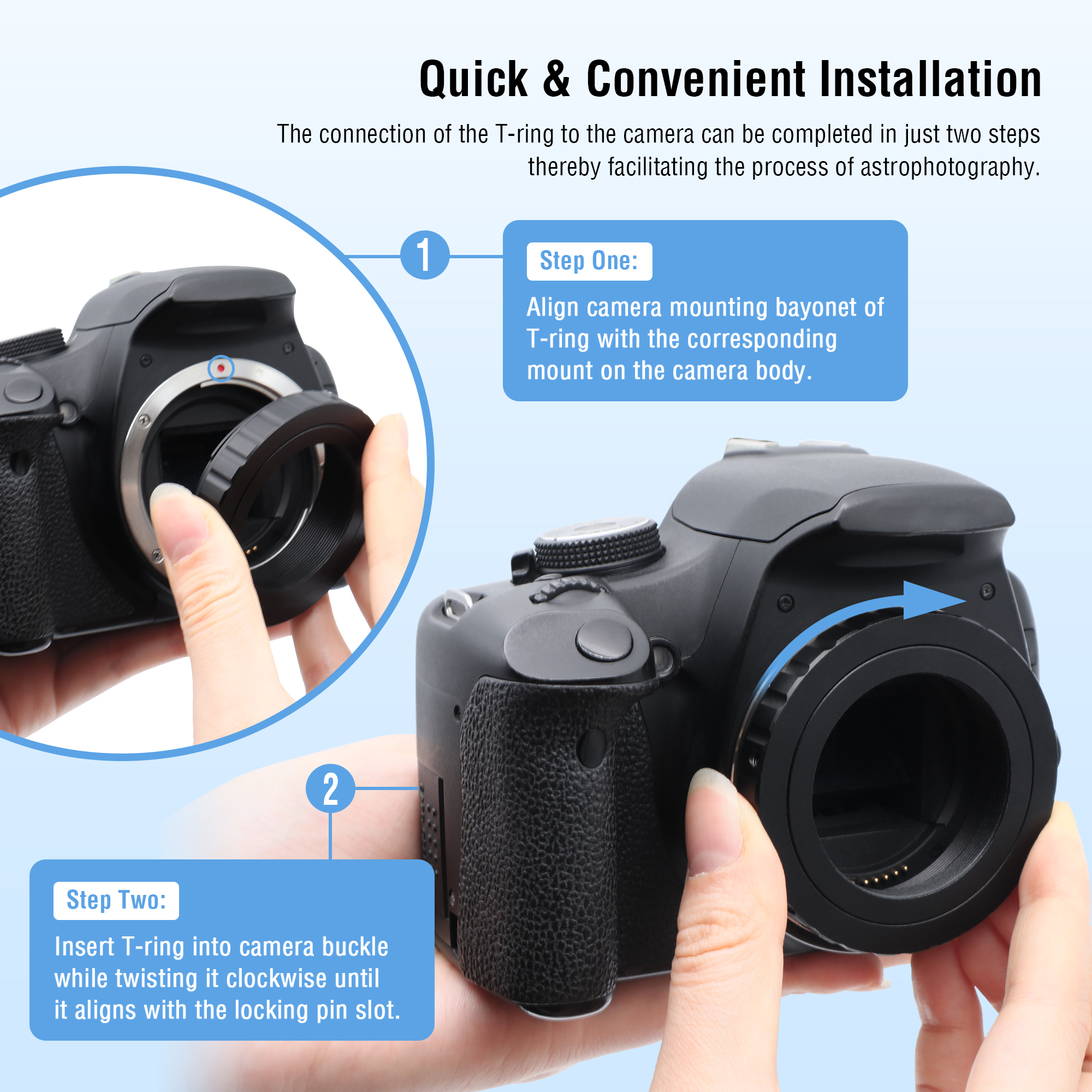 Astromania Metal T-ring Adapter for Nikon DSLR/SLR (Fits all Nikon DSLR/SLR Cameras)