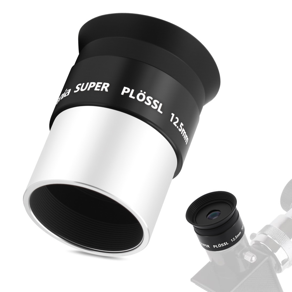 Astromania 1.25 Inch Eyepiece for Telescope 12.5mm, Telescope Accessories Super Plossl Eyepiece 52 Degree Field of View with Fully Multi-Coated 5 Element & Filter Thread for Astronomical Telescopes