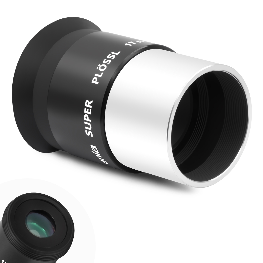 Astromania Telescope Eyepiece, 52 Degree Super Plossl Telescope Eyepiece 17mm, Fully Multi-Coated Telescope Lense with Filter Thread, 1.25 Inches Telescope Accessories for Moon & Planetary Observation