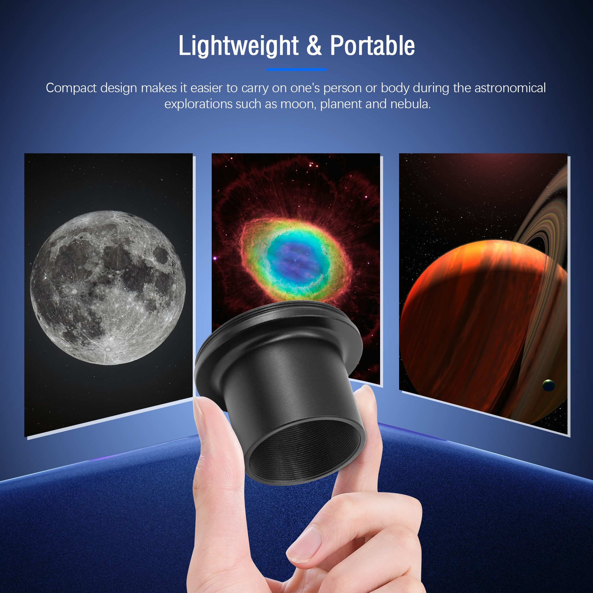 Astromania 1.25" T-Adapter - Can Use Together with T-ring - Connect a DSLR or SLR Camera to a telescope