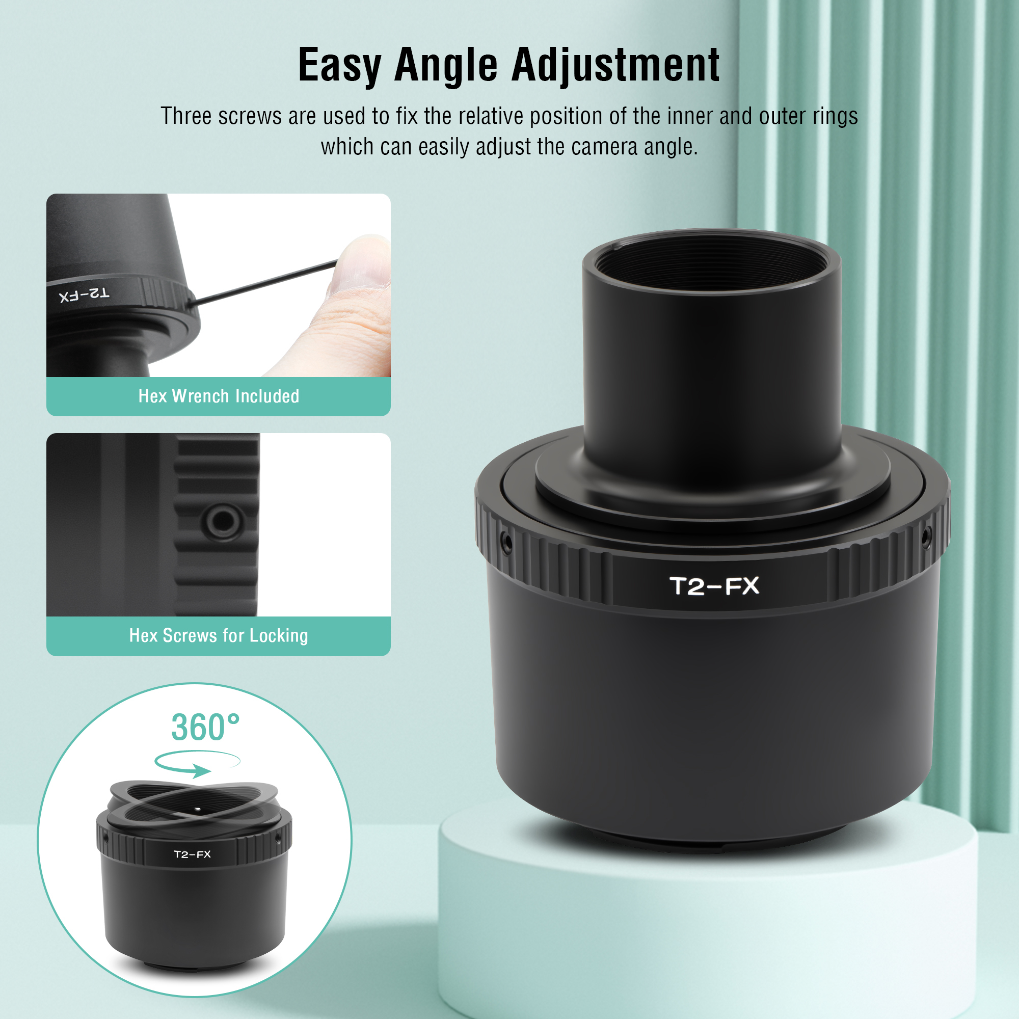 Astromania T T2 Lens to Fuji FX mount Camera adapter and M42 to 1.25" Telescope Adapter(T-mount)-Universal screw in forX-T1 X-A1 X-E2 X-M1 X-E1 X-PRO1