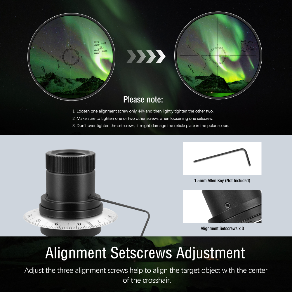 Astromania Polar Alignment Scope for EQ3, Telescope Accessories Polar Finder Quickly&Easily Correct Alignment of Equatorial Mount with The North Celestial Polar, Allow Long Exposure Astrophotography