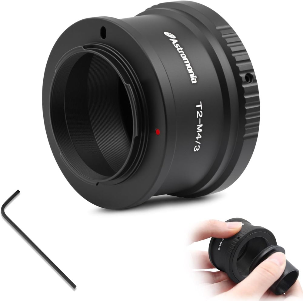 Astromania T T2 Mount for O-lympus Pana-sonic M4 / 3 Cameras - Compatible with O-lympus EP1, EP2, EPL1, Pana-sonic DMC-G1, DMC-GH1, DMC-GF1 Camera Bod