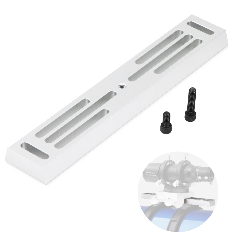 Astromania DeLuxe Dovetail Plate Dovetail Rail with 228 mm length - Vixen Style - you can easily balance the telescope by shifting