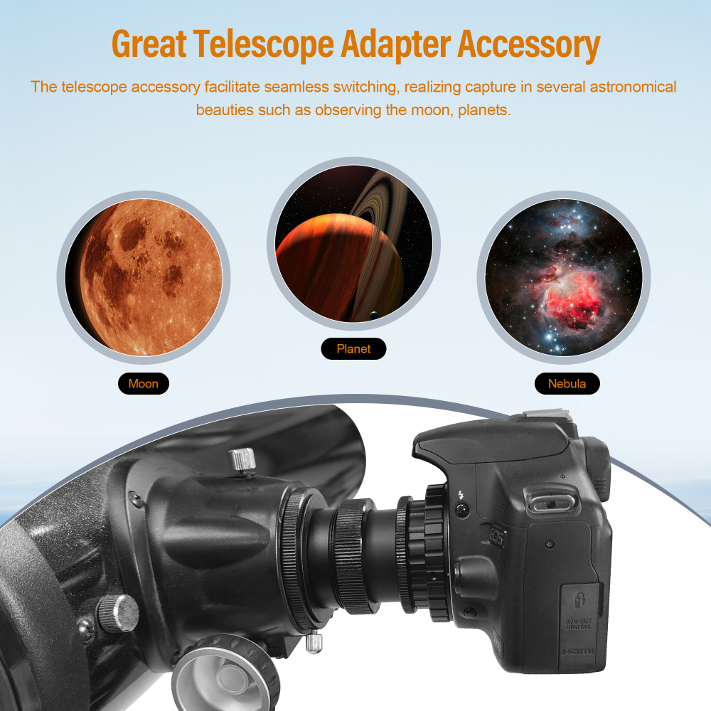 Astromania M42X0.75 female to SCT male thread (2", 24 TPI) Telescope Adapter