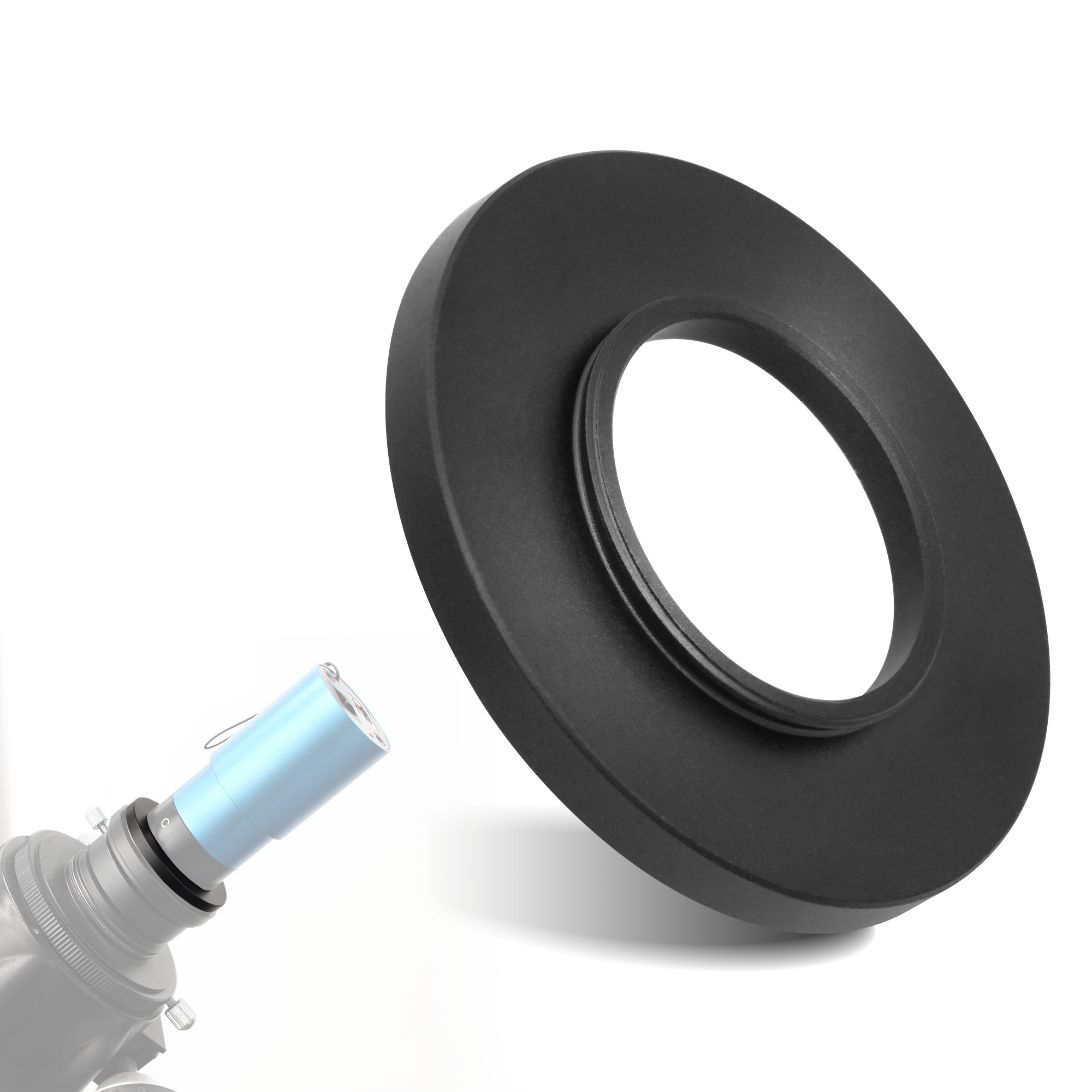 Astromania T2 female thread to C-mount camera adapter,4mm-can easily convert T2 mount port or T2 mount microscope trinocular phototube to C-mount type