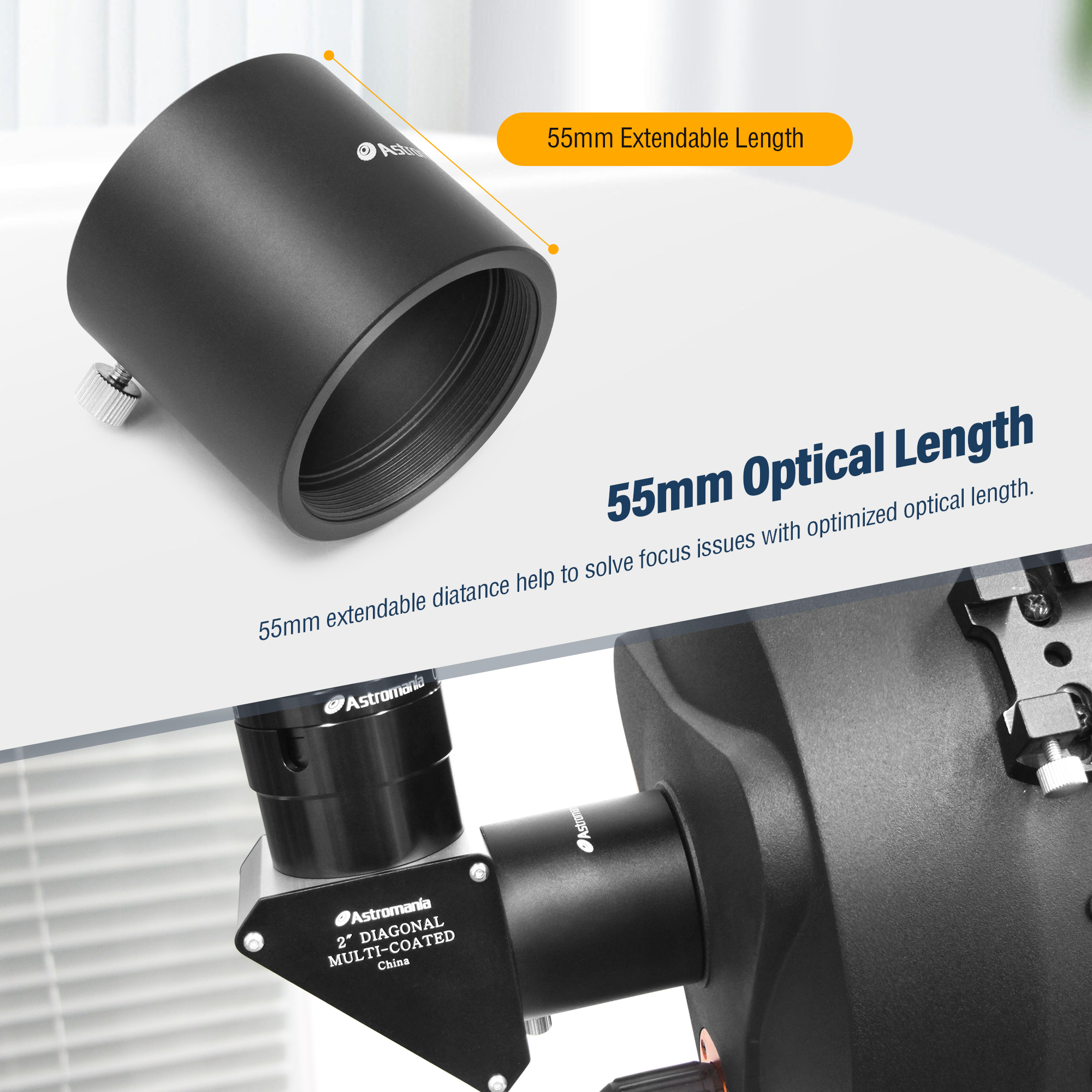 Astromania 2" SCT Adapter - The 2" Adapter for Your Schmidt Cassegrain Telescope - Allows You to use 2" Accessories