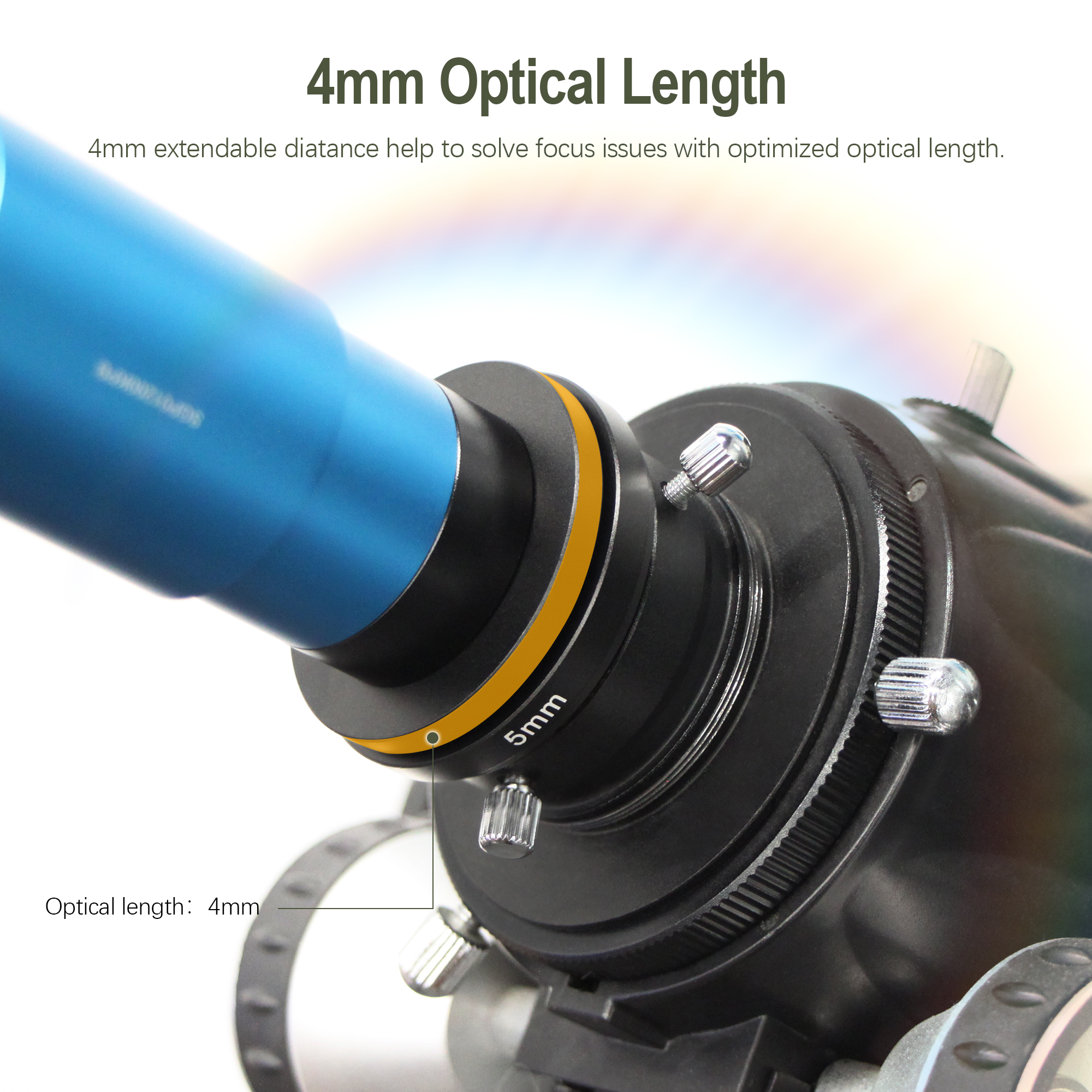 Astromania T2 female thread to C-mount camera adapter,4mm-can easily convert T2 mount port or T2 mount microscope trinocular phototube to C-mount type