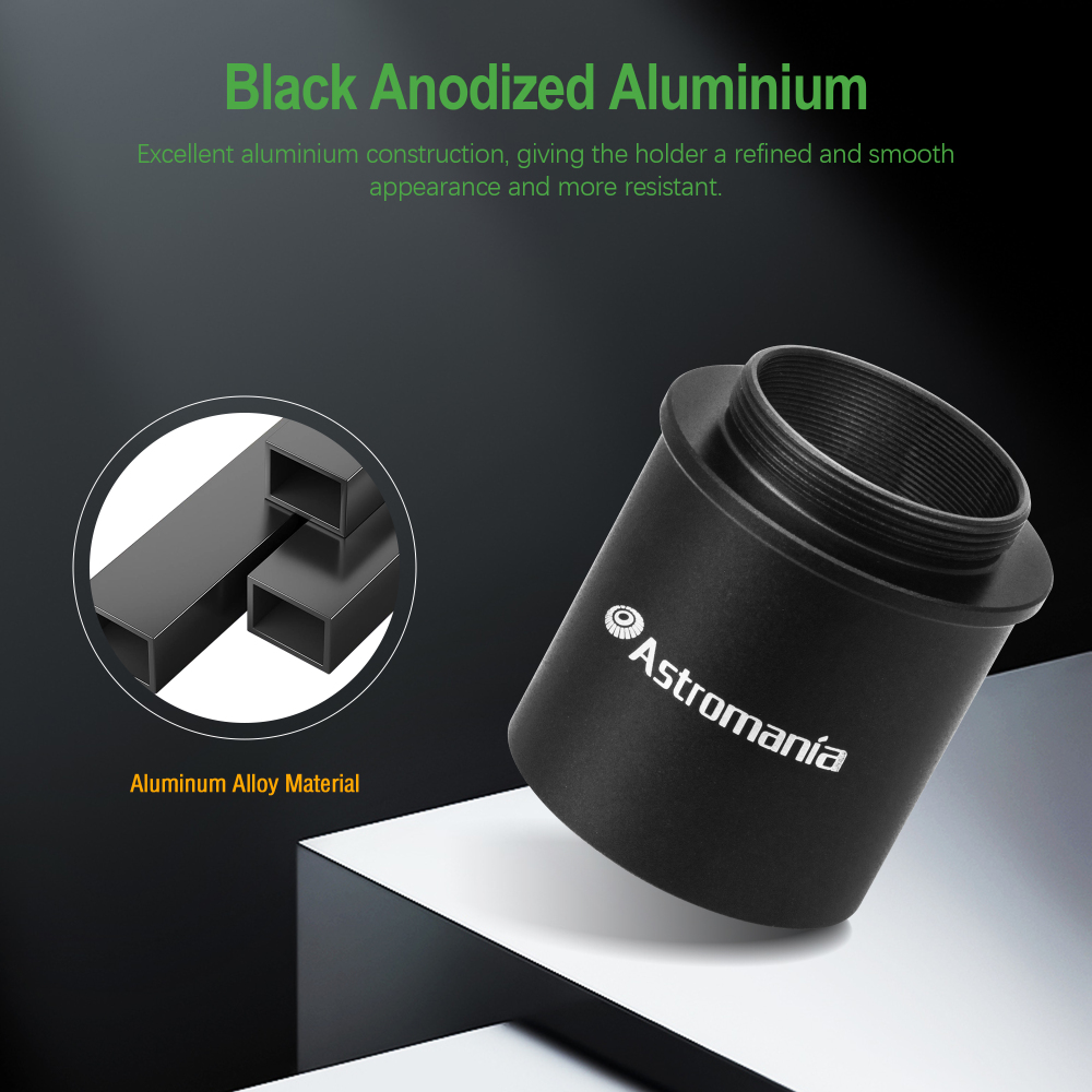 Astromania C Mount To 1.25" Video Camera Barrel Adapter Telescope Astrophotography