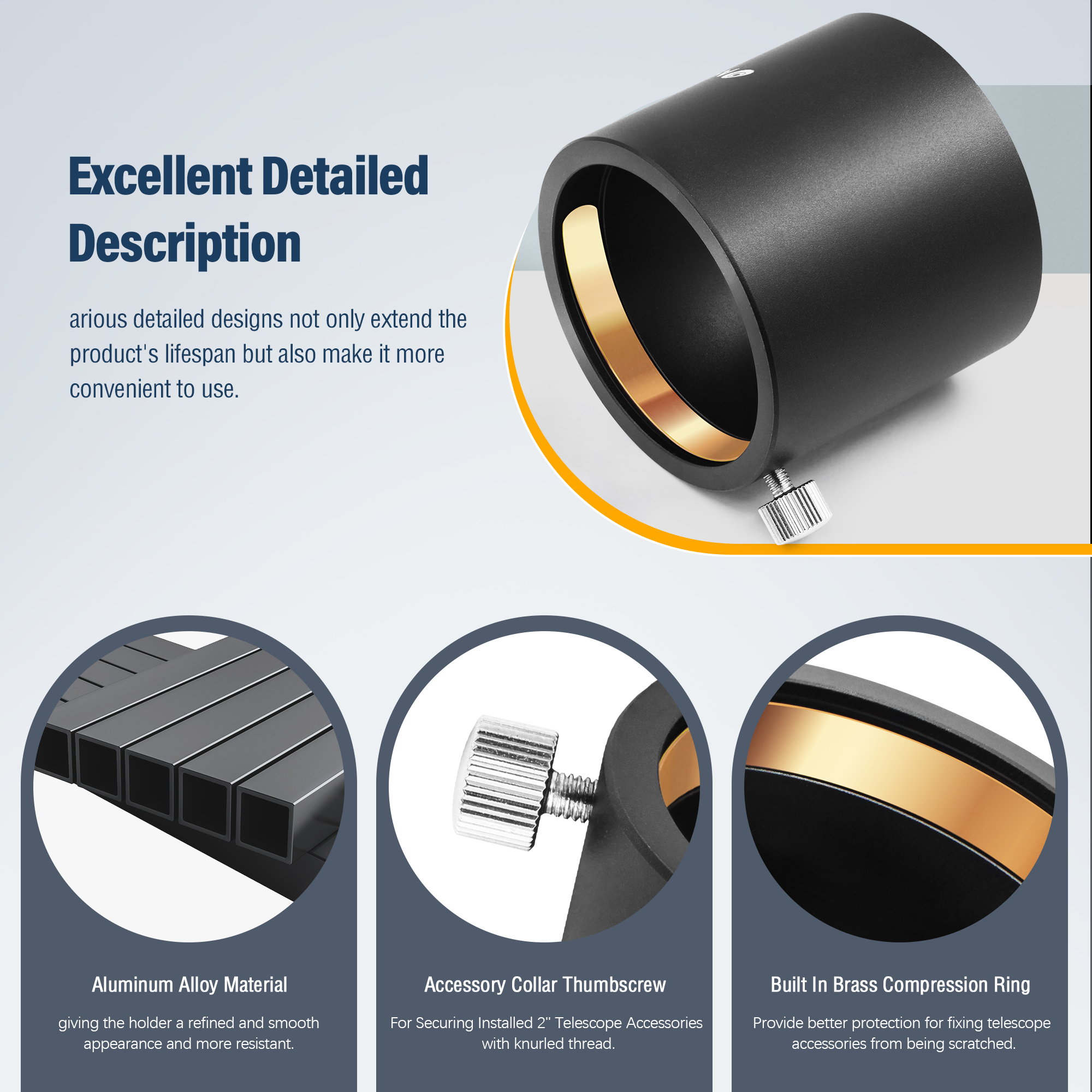 Astromania 2" SCT Adapter - The 2" Adapter for Your Schmidt Cassegrain Telescope - Allows You to use 2" Accessories