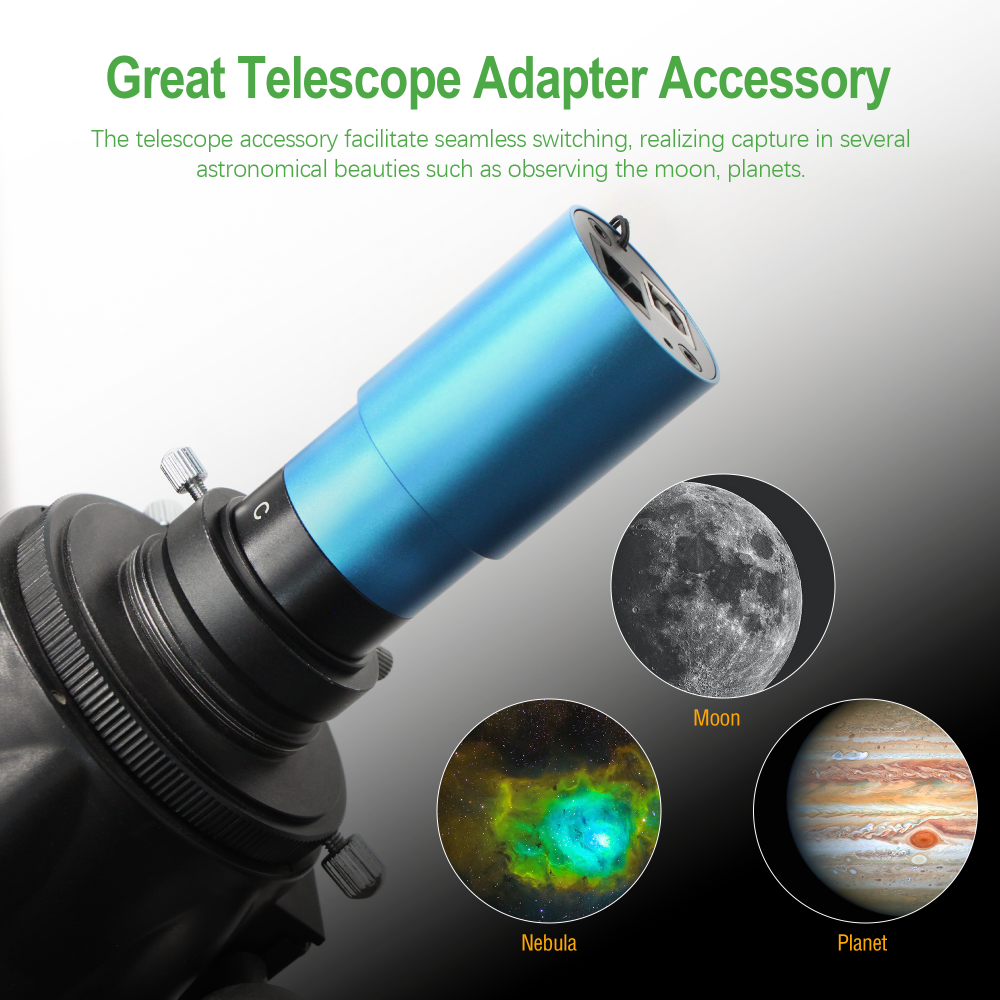 Astromania C Mount To 1.25" Video Camera Barrel Adapter Telescope Astrophotography