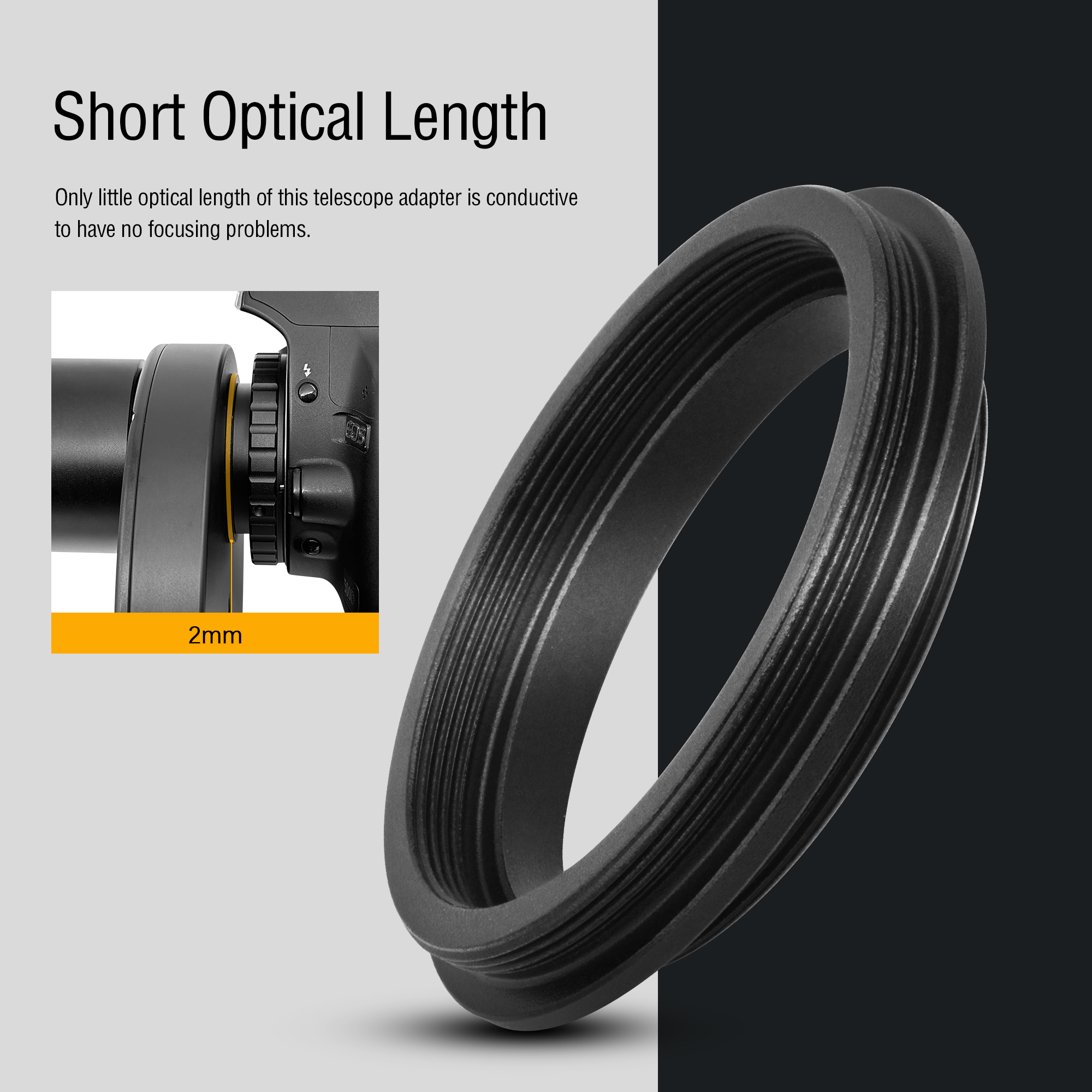 Astromania M48X0.75 Male to M42X0.75 Male Telescope Adapter