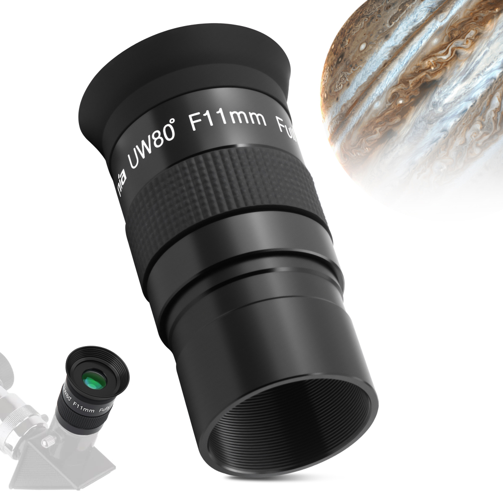 Astromania Telescope Eyepiece, 80 Degree Ultra Wide Angle Eyepiece for Telescope 11mm, Fully Multi-Coated Telescope Accessories, Standard 1.25 inch Filter Thread for Planetary Astronomy Observation
