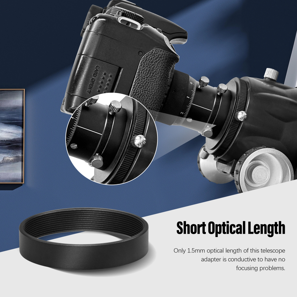 Astromania M42X0.75 Female to M42X0.75 Female Thread Telescope Adapter - 9mm