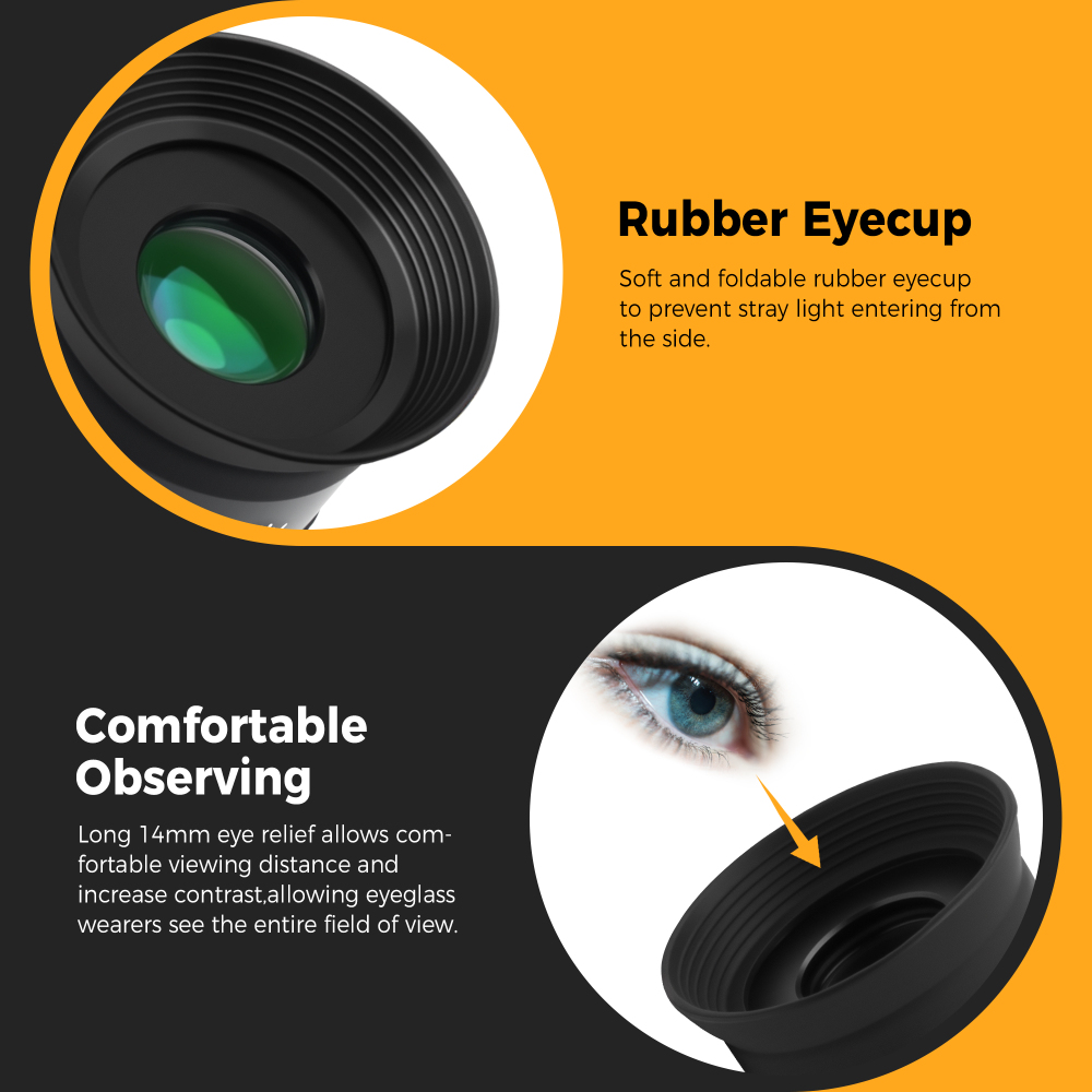 Astromania Telescope Eyepiece, 80 Degree Ultra Wide Angle Eyepiece for Telescope 11mm, Fully Multi-Coated Telescope Accessories, Standard 1.25 inch Filter Thread for Planetary Astronomy Observation