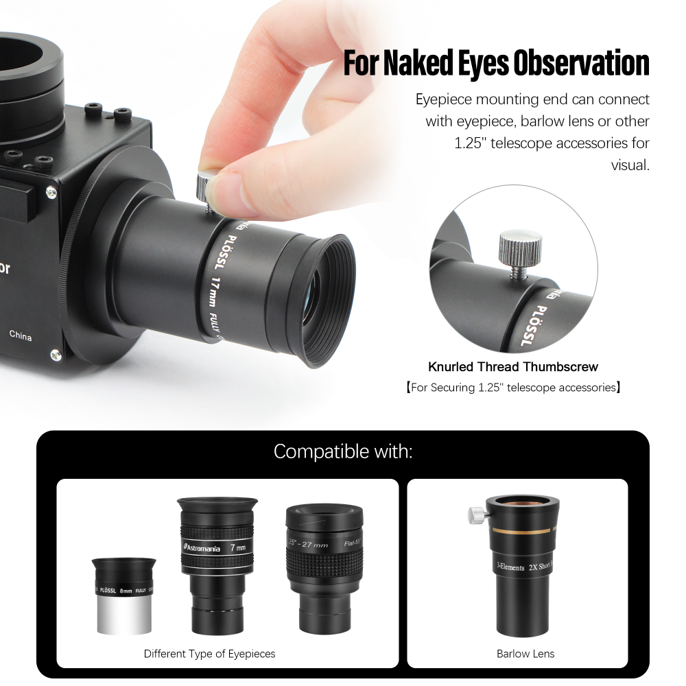 Astromania M42X0.75 Female Thread to 1.25" Adapter - connecting to a filter wheel, to another adapter with T-2 thread