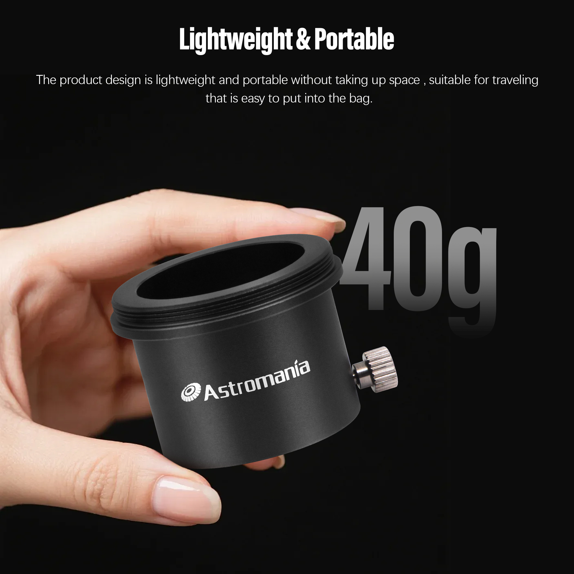 Astromania M42X0.75 Male Thread to 1.25" Adapter - converts from the T-2 internal thread to the standard 1.25" barrel dimension