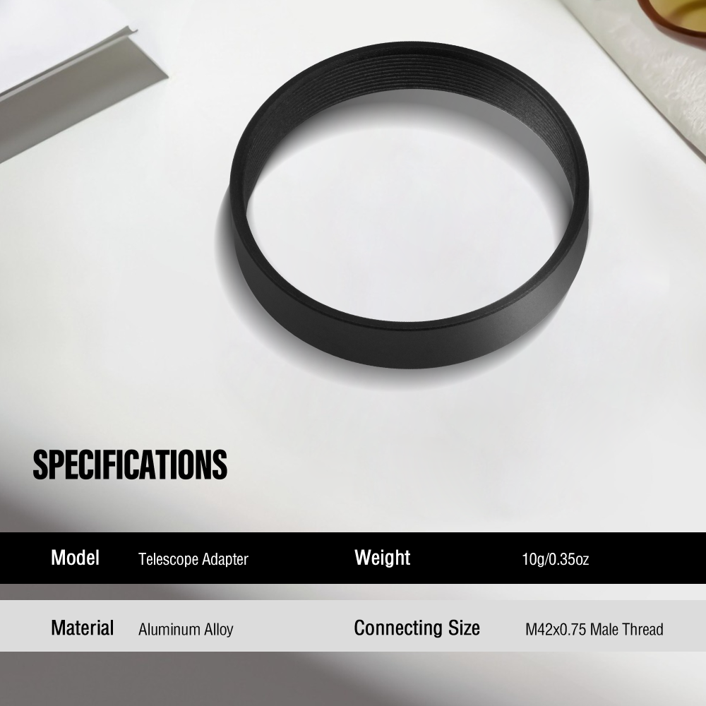 Astromania M42X0.75 Female to M42X0.75 Female Thread Telescope Adapter - 9mm