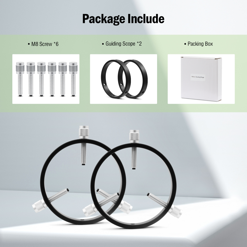 Astromania Adjustable Guiding Scope Rings 105 mm inside diameter (pair) - for Telescope Tube diameter or finders 50 to 103mm