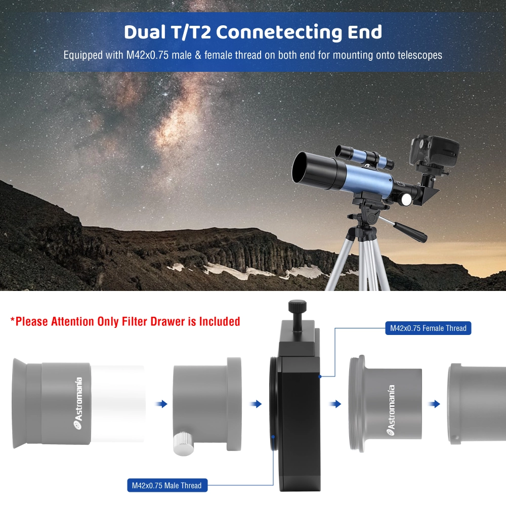 Astromania Telescope Filter Drawer, Astrophotography Filter Drawer with ...